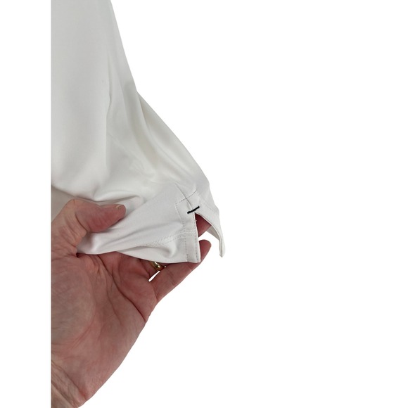 Womens Peter Millar White Golf Polo L Performance UPF 50 Sporty Resort Coastal - Picture 4 of 11